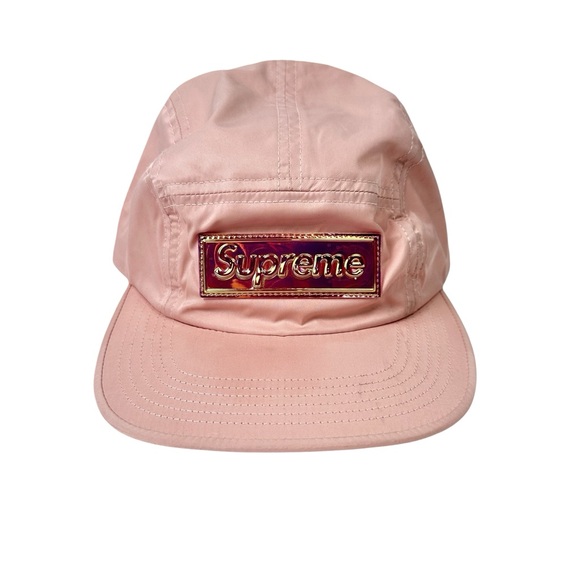 Supreme Other - Supreme Iridescent Logo Camp Cap Hat Pink SS17